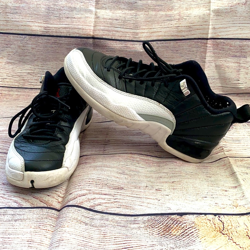 Jordan 12 Retro Low BG Playoff Black/Red Big Kids Size 5Y